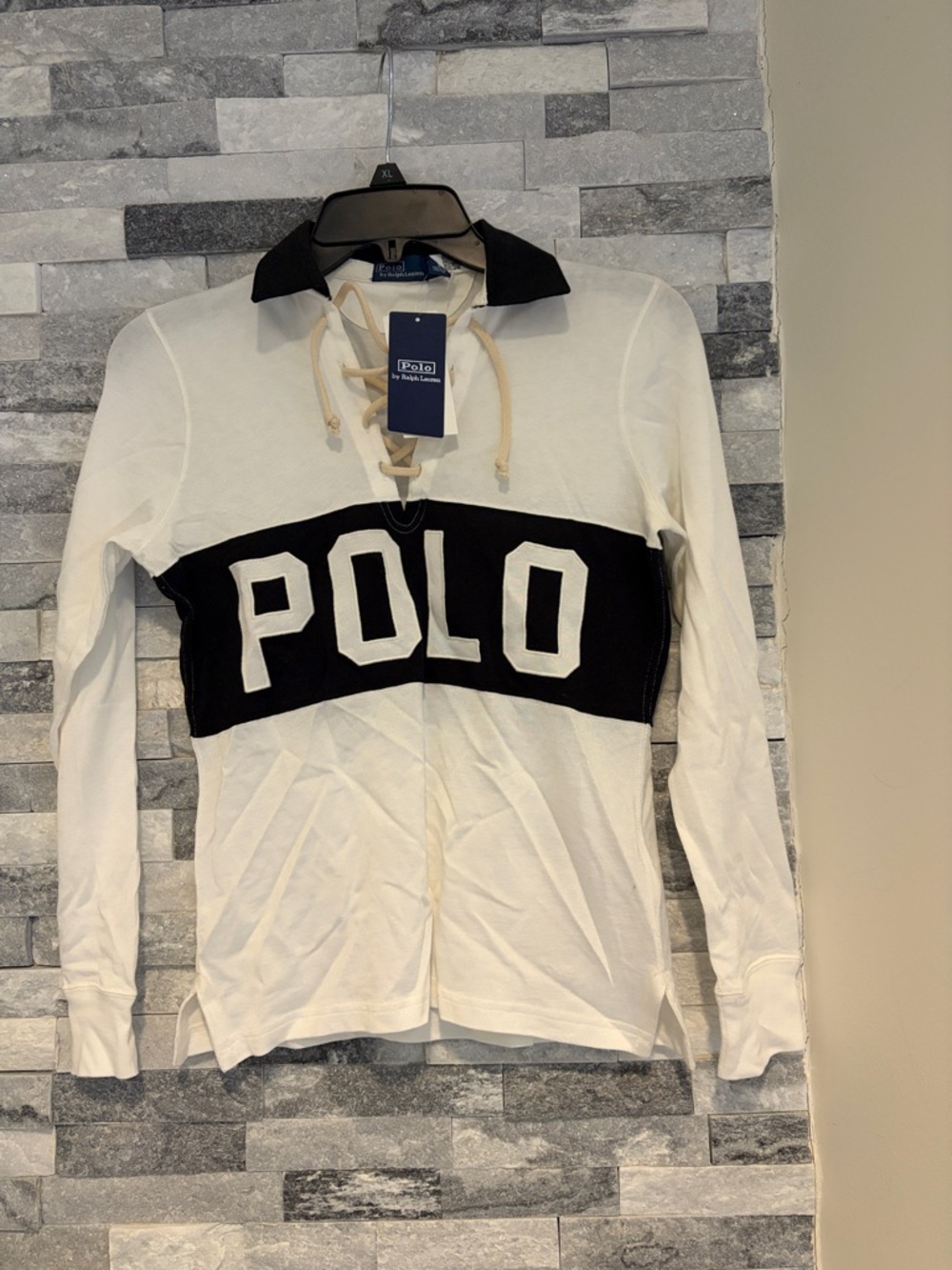 Polo Ralph Lauren Limited Edition women's jersey lace up top new with tags xs